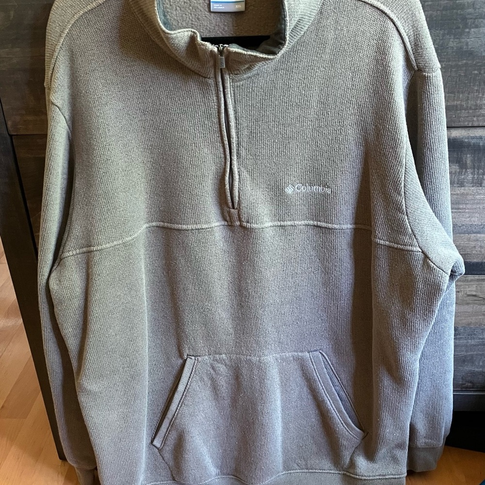 Columbia Gray Zip Up Sweater Athletic Style
